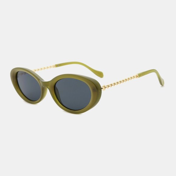 Cat-Eye Polycarbonate Frame Sunglasses in Green - Picture 1 of 5